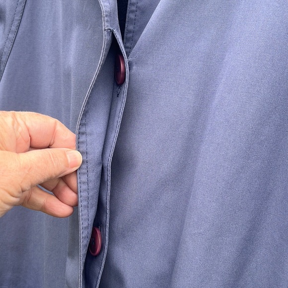 VTG Essential London Fog Blue / Lined  Polyester Coat Sz 10 Reg - Picture 4 of 15